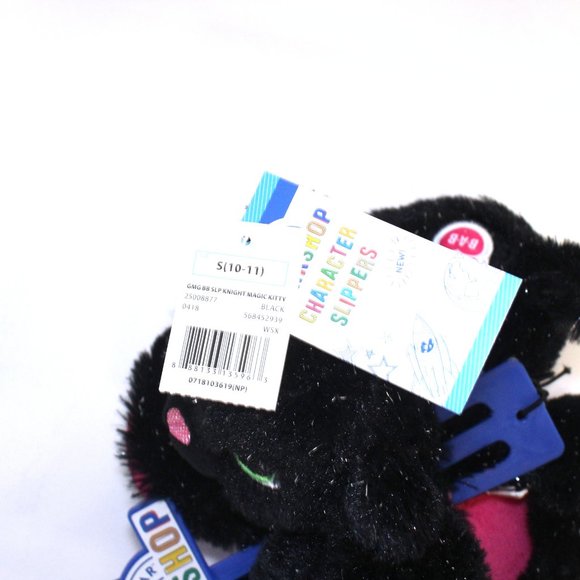 Build A Bear Knight Magic Kitty Slippers Child Medium 12-13 Cat Kid Black - Picture 5 of 5